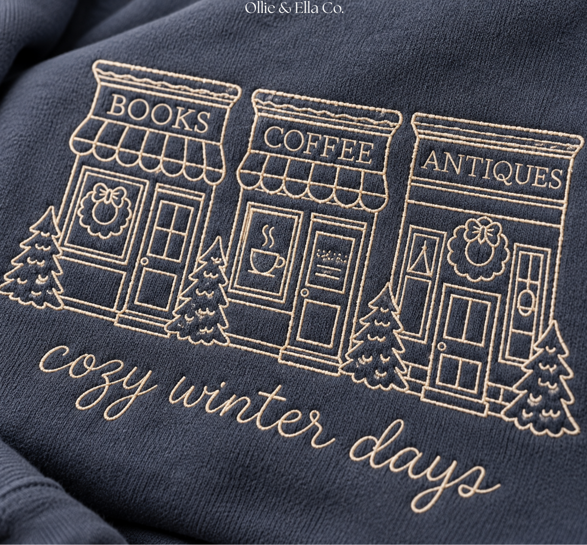 Cozy Winter Days Embroidered Sweatshirt